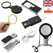 UK 3X 5X 6X 10X 30X 60X 90X Pocket Magnifying Jeweller Magnifier Glass Eye Loupe