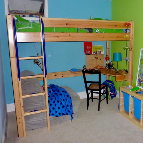 High sleeper with - desk,, thuka