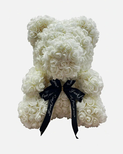 Artificial white rose teddy - artificial,