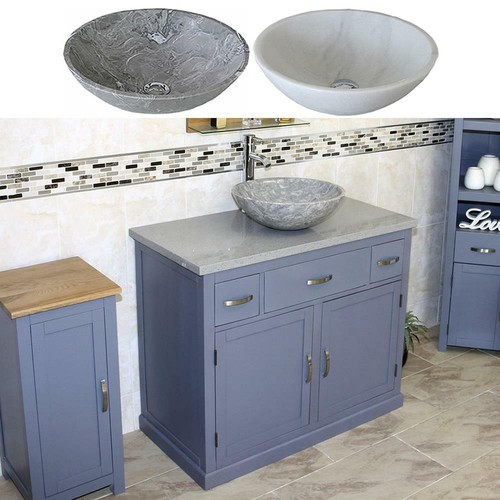 Bathroom vanity grey painted - vanity,