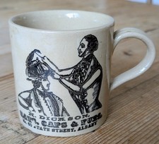 Vint. Pearsons Chesterfield Stoneware Mug Dickson Hats 60 State Street Albany NY