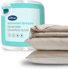Silentnight Summer Breeze Coverless Duvet - Seersucker 2.5 Tog Summer Lightweigh