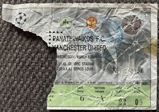 Panathinaikos FC v Manchester United 7.3.2001 CL Ticket
