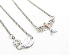 Clogau Gold Silver & 9ct Rose Gold Red Kite Necklace 18" Chain