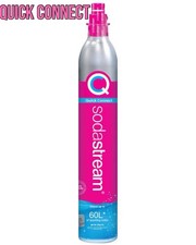 SodaStream Quick Connect 60 Litre Gas Cylinder for Sparkling Water Maker - Pink