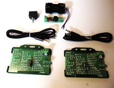 2 station Morse Code practice 2 x keys , leads and sound light unit ASSEMBLED