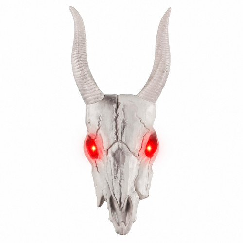 Goats skull with devil horns - with,