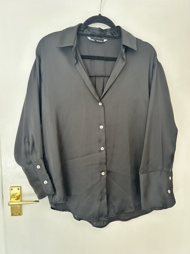 Zara black oversized - oversized, silk