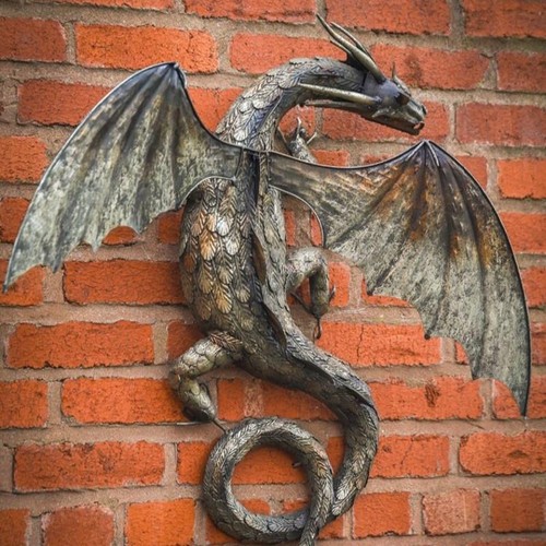 Mythical metal dragon garden - mythical,