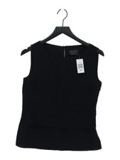 Luisa Spagnoli Women's Top S Black Silk with Polyester Basic