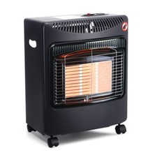 SMALL 4.2KW CALOR GAS PORTABLE CABINET HEATER FIRE BUTANE WITH REGULATOR & HOSE