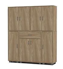 8 Door 12 Shelf Bookshelf & 1