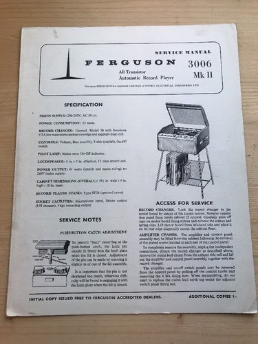 Ferguson service manuals - service,