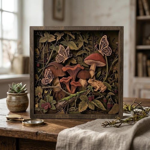 Cottagecore frog mushroom - frog,