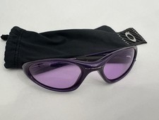 Vintage Oakley Minute Purple Lens 1999 Sunglasses with Cloth Case. USA Wear Read
