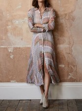 Mint Velvet RRP £129 Lilliana Maxi Chiffon Shirt Dress Size 10