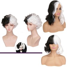 12'' Cruella Cosplay Wig Black