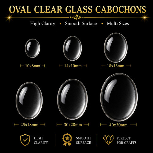 Oval clear glass - oval,