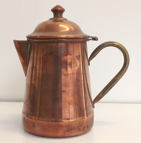 Copper lidded jug coffee pot - lidded, jug/coffee