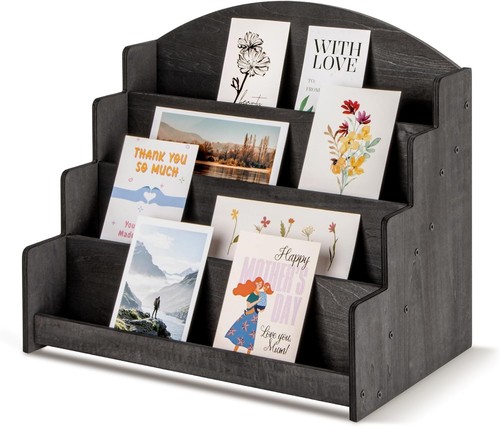 Rustic black card - card, rack