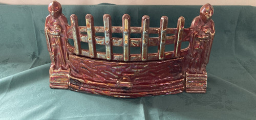 Vintage cast iron fire front - iron,
