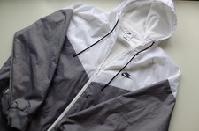 Nike windbreaker Windrunner shell hooded jacket | 2XL | white grey