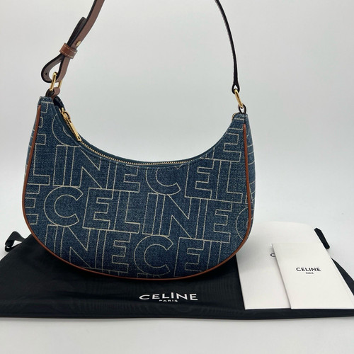 Celine ava denim shoulder - denim, bag