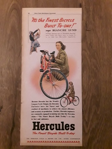 Hercules bicycles advert - hercules,