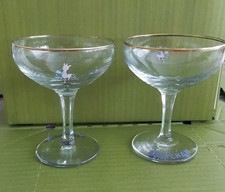 babycham glasses vintage x 2