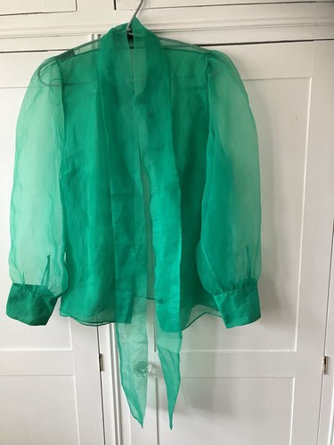 Zara sheer green - sheer, blouse