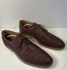 ECCO Shoes Mens UK 10 EU 44 Brown Biarritz Brogue Wingtip