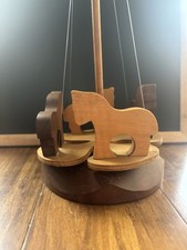 Waldorf Wooden Toy Carousel, Handmade, Vintage