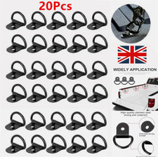 20PC Point D-Rings Hook Tie Down Ring Load Anchor Lashing Trailer Van Boat Truck