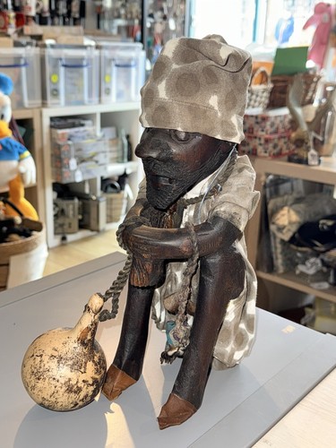 African carved figure with - african,