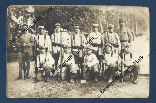 Platoon young men rppc - ww1, era