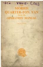 MORRIS MINOR SERIES IIII 0.25 TON VAN & PICK-UP ORIG. 1957 INSTRUCTION HANDBOOK