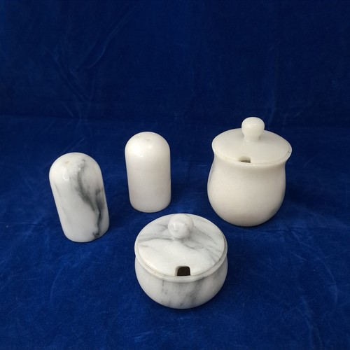 Marble salt pepper shakers - &, &