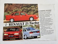 RENAULT 21 TURBO LAUNCH SALES