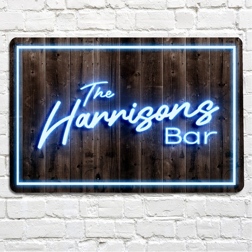 Personalised bar sign - sign, home