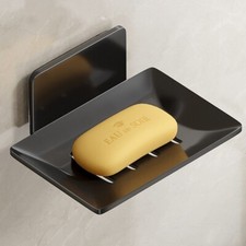 No Drilling Soap Dish Holder Wall Mounted Drain Soap Sponge Box for Soap hold