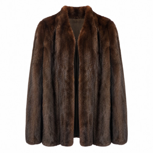 Real mink fur coat - mink, dark