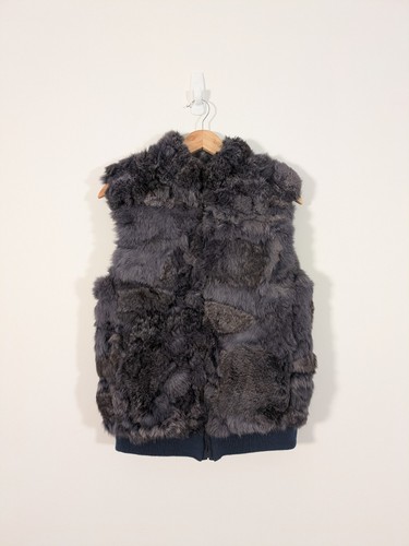 Vintage rabbit fur quilted - rabbit,