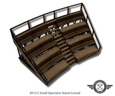 Small Spectator Stand Curved (Pair) (1:32 Scale), From MagneticRacing