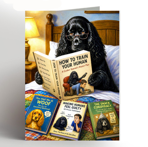 Funny cocker spaniel - spaniel, birthday