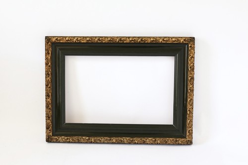 Vintage black wood - black, gilt