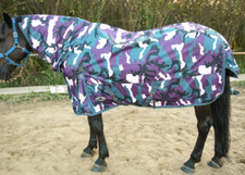 BRAND NEW 600D WATERPROOF TURNOUT RUG COMBO NO FILLING (Purple Cam)