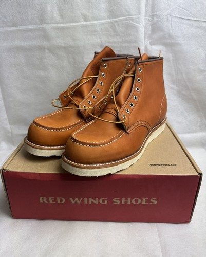 Red wing moc toe boots - red, 10)