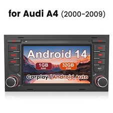 1+32GB 9" Android 14 Stereo Radio Carplay For Audi A4 Avant S4 B6 B7 GPS Sat Nav