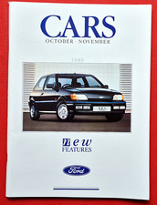 1989 FORD CARS Brochure -Fiesta XR2i Escort XR3i Orion Sierra 4x4 Granada MINT!