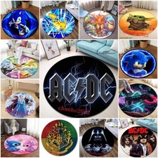 3D Cartoon Characters Round Floor Rugs Bedroom Carpets Doormat Chair Mat Decor